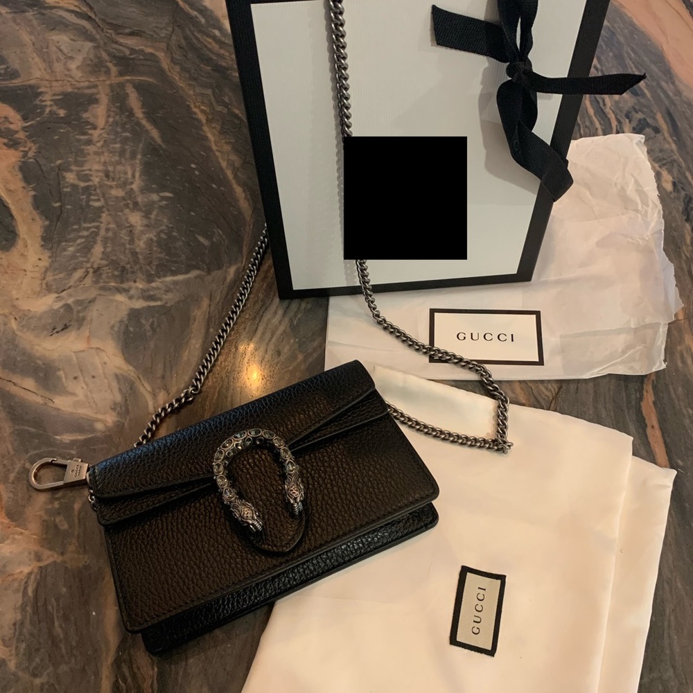 Gucci Dionysus Super Mini Black Grained Leather - Picture 15 of 16